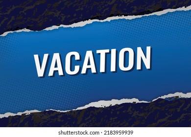 Vacation word concept vector illustration lines modern futuristic 3d style for landing page template ui web mobile app poster banner flyer background gift card coupon label wallpaper