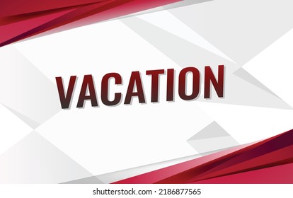 Vacation word concept vector illustration lines modern futuristic 3d style for landing page template ui web mobile app poster banner flyer background gift card coupon label wallpaper