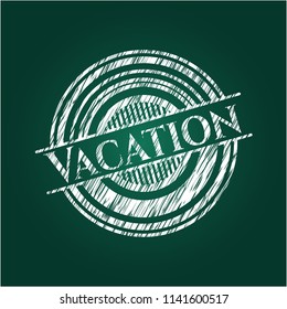 Vacation written with chalkboard texture
