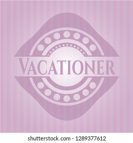 Vacationer retro pink emblem