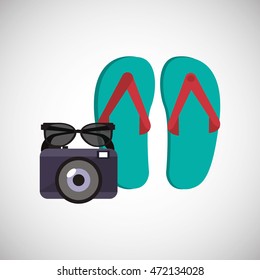 Vacations concept with icon design, vector illustration 10 eps graphic.