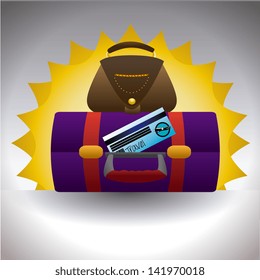 vacations design over gray background vector illustration