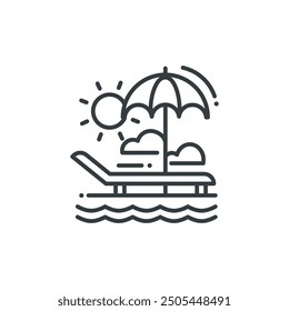 Icono de vacaciones, Ilustración vectorial de vacaciones