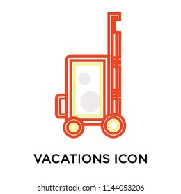 Vacations icon vector isolated on white background for your web and mobile app design, Vacations logo concept