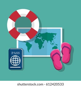vacations travel holidays icons