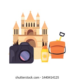 vacations tropical summer flat design