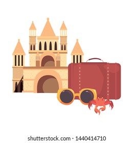 vacations tropical summer flat design