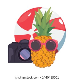 vacations tropical summer flat design