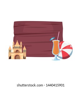 vacations tropical summer flat design
