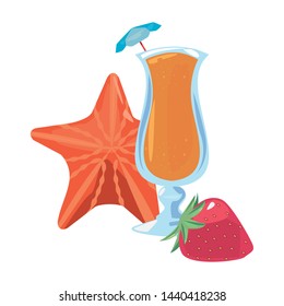 vacations tropical summer flat design