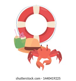 vacations tropical summer flat design