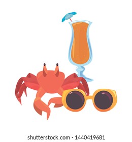 vacations tropical summer flat design