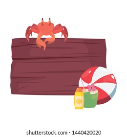 vacations tropical summer flat design