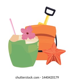vacations tropical summer flat design