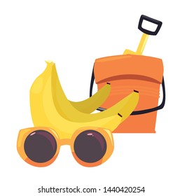 vacations tropical summer flat design