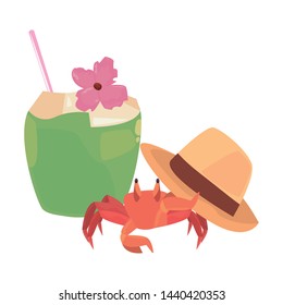 vacations tropical summer flat design