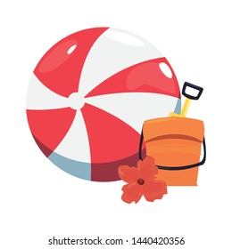vacations tropical summer flat design