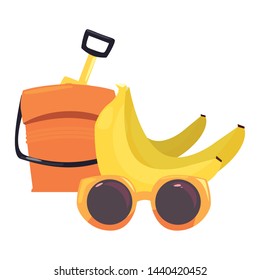 vacations tropical summer flat design