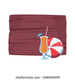 vacations tropical summer flat design