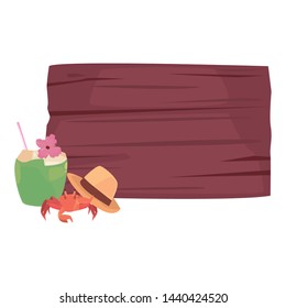 vacations tropical summer flat design