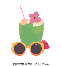 vacations tropical summer flat design