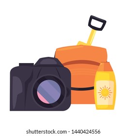 vacations tropical summer flat design