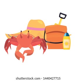vacations tropical summer flat design