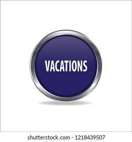 Vacations vector button, web design element