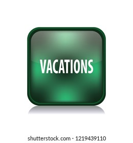 Vacations vector button, web design element