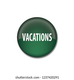 Vacations vector button, web design element