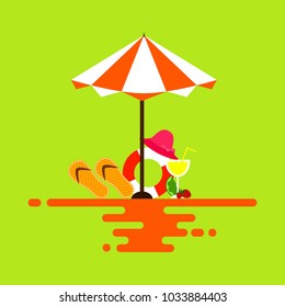 Vacations. Vector illustration in flat design