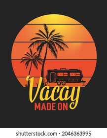 Vacay mode on a vintage T-shirt design