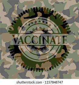 Vaccinate on camo pattern