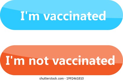 Vaccinated and non vaccinated icons - Vector