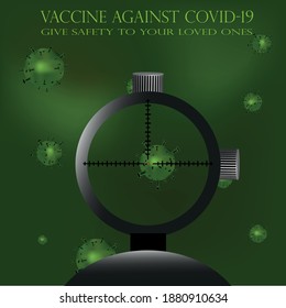 Vaccination against COVID-19 with the slogan give safety to loved ones