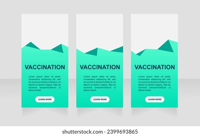 Vaccination against smallpox virus web banner design template. Vector flyer with text space. Advertising placard with customized copyspace. Promotional printable poster for advertising. Graphic layout