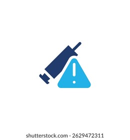 alerta de vacinação ícone colorido vetor design bom para web ou aplicativo móvel