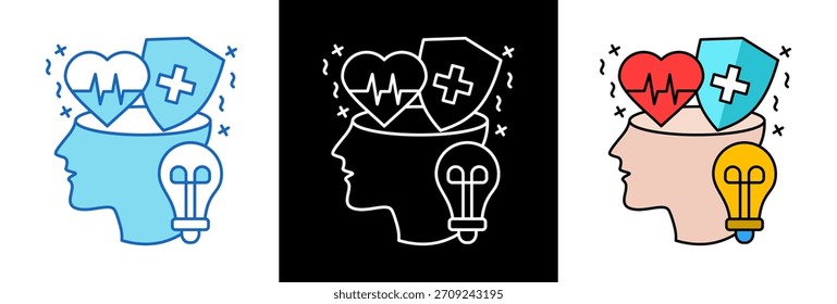 Vaccination Benefit Icon multiple Vector Illustration