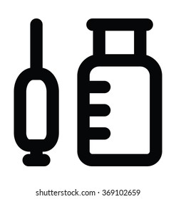 Vaccination Bold Line Vector Icon