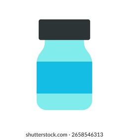 vaccination bottle simple flat icon illustration