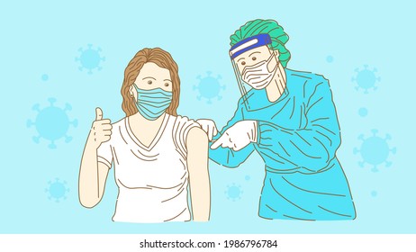 Vaccination to build immunity against covid-19 virus. Let people have confidence in safety.