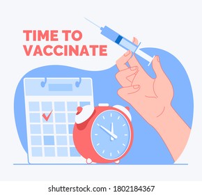 Vaccination Calendar Concept. Memo For The Patient.