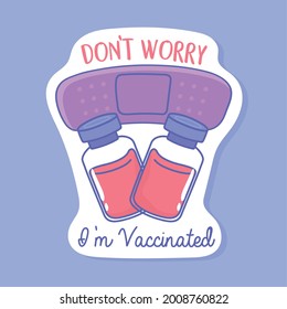 vaccination campaign medical, sticker layout
