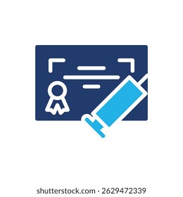 certificado de vacinação ícone colorido vetor design bom para web ou aplicativo móvel