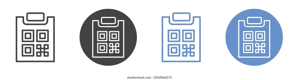 Vaccination certificate icon vector symbol outline sign