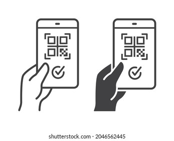 Vaccination certificate passport vector icon on white background.