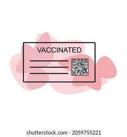Vaccination Certificate, Vektorsymbol. Design des isolierten Impfstoffpasses