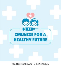 Vaccination concept design. Set of covers, banners or posters with text Time to Vaccinate, campain with vaccine and quotes why vaccination is safe and important.