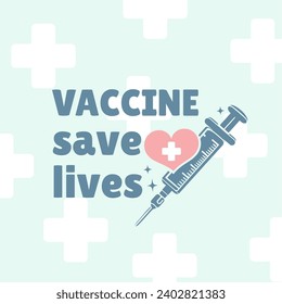 Vaccination concept design. Set of covers, banners or posters with text Time to Vaccinate, campain with vaccine and quotes why vaccination is safe and important.