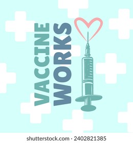 Vaccination concept design. Set of covers, banners or posters with text Time to Vaccinate, campain with vaccine and quotes why vaccination is safe and important.